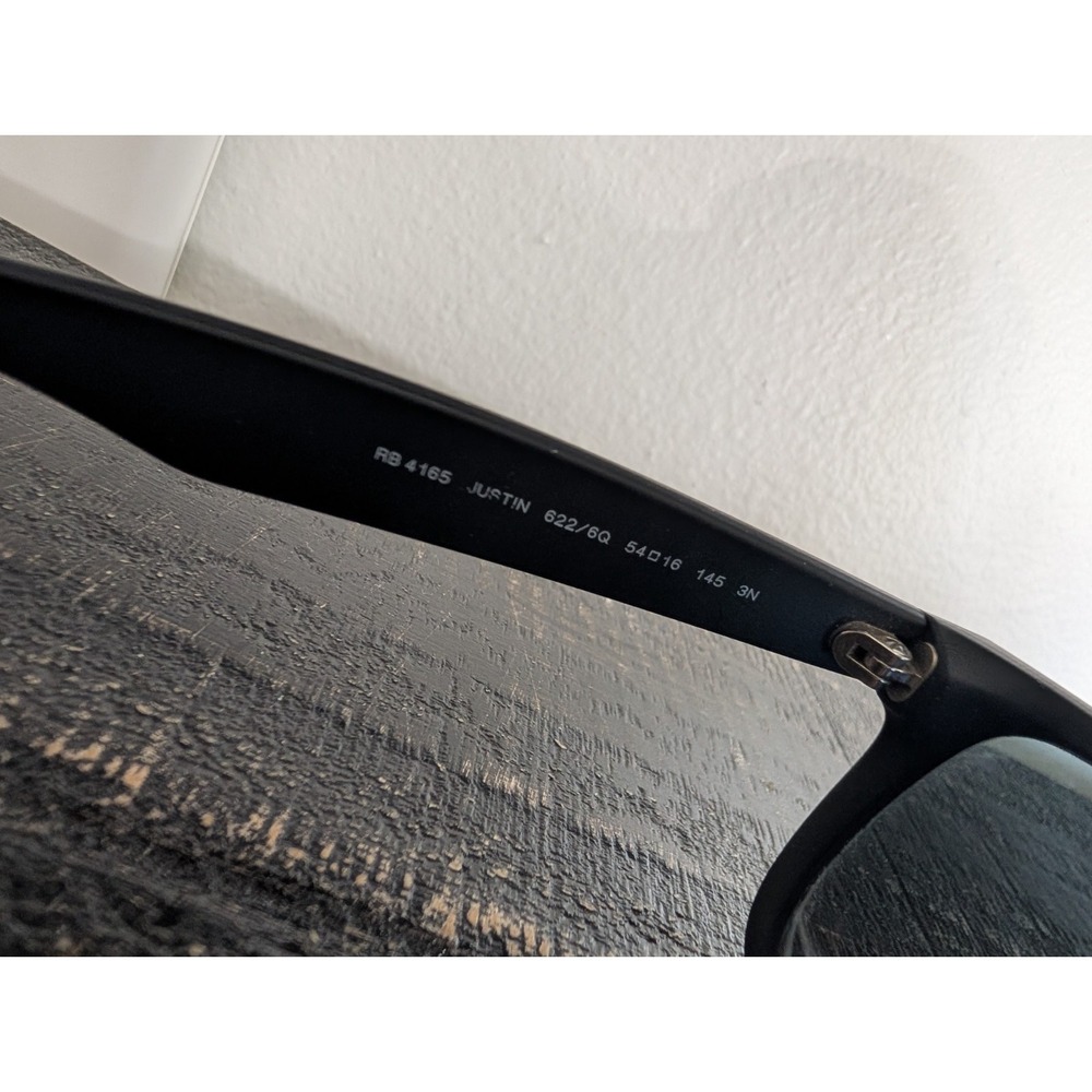 Ray-Ban RB4165 Justin Sunglasses Mens 54-16-145 Orange Mirrored Square 622/6Q - Picture 7 of 12